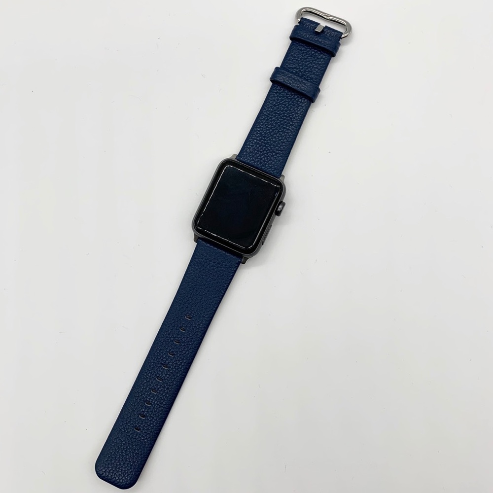 Apple 42mm/44mm blue leather watch band